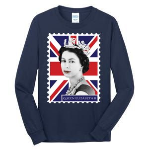 Queen Elizabeth II England Stamp Tall Long Sleeve T-Shirt