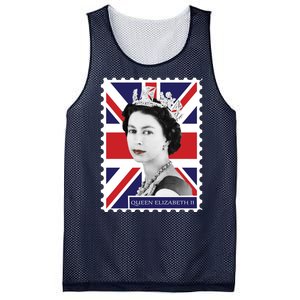 Queen Elizabeth II England Stamp Mesh Reversible Basketball Jersey Tank