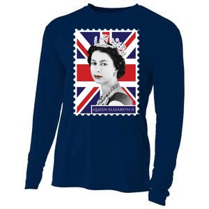 Queen Elizabeth II England Stamp Cooling Performance Long Sleeve Crew