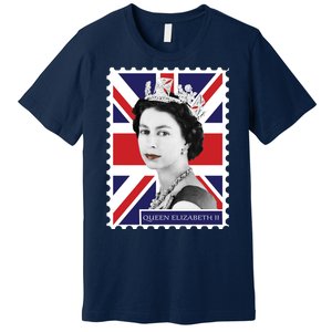 Queen Elizabeth II England Stamp Premium T-Shirt