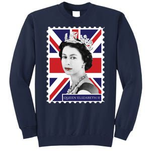 Queen Elizabeth II England Stamp Tall Sweatshirt