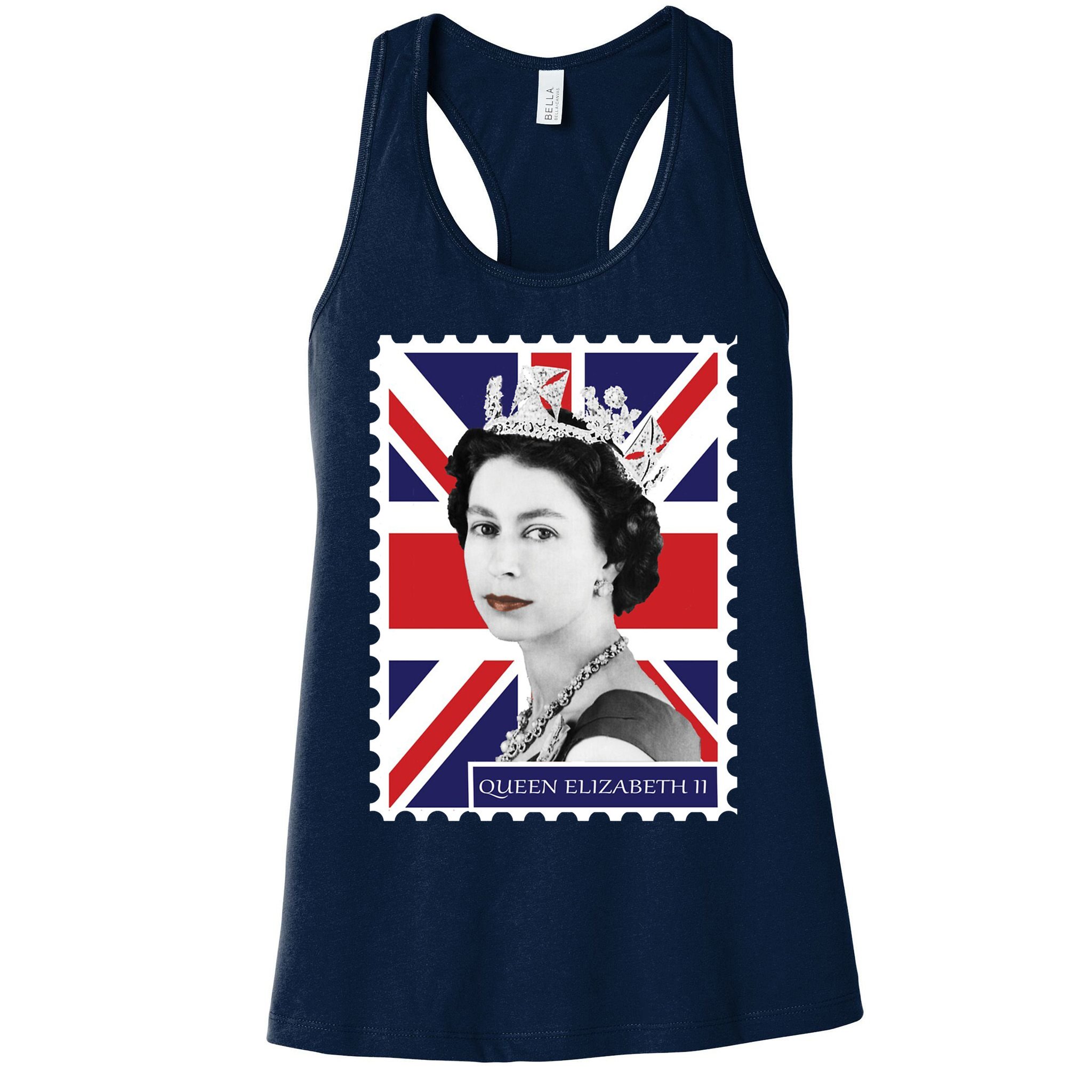 Queen Elizabeth II England Stamp Womens Tank Top