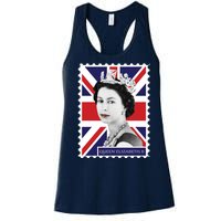 Queen Elizabeth II England Stamp Women's Racerback Tank