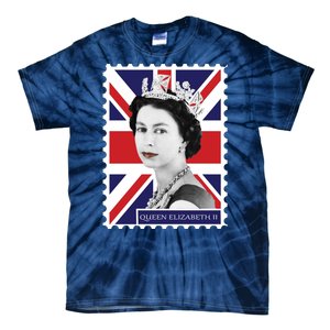 Queen Elizabeth II England Stamp Tie-Dye T-Shirt