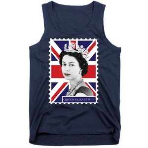 Queen Elizabeth II England Stamp Tank Top