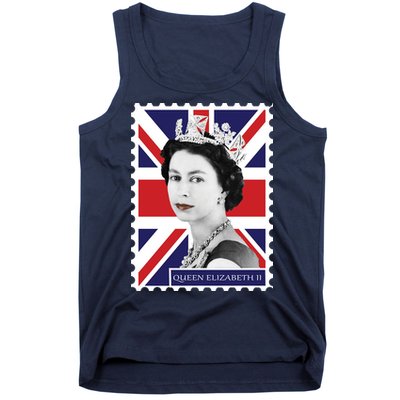Queen Elizabeth II England Stamp Tank Top