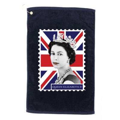 Queen Elizabeth II England Stamp Platinum Collection Golf Towel