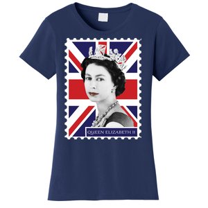 Queen Elizabeth II England Stamp Women's T-Shirt