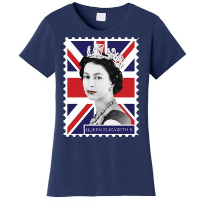 Queen Elizabeth II England Stamp Women's T-Shirt