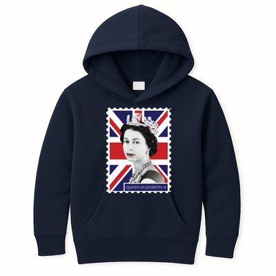Queen Elizabeth II England Stamp Kids Hoodie