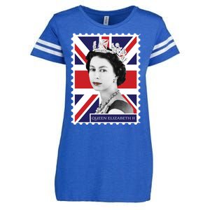 Queen Elizabeth II England Stamp Enza Ladies Jersey Football T-Shirt