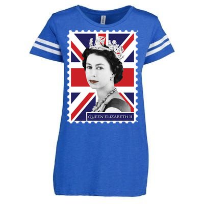 Queen Elizabeth II England Stamp Enza Ladies Jersey Football T-Shirt