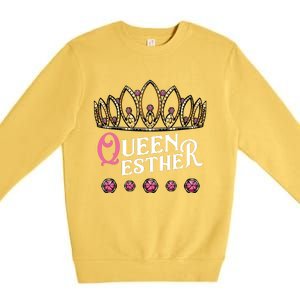 Queen Esther Jewish Purim Costume Humorous Holiday Carnival Premium Crewneck Sweatshirt