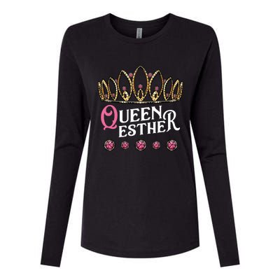 Queen Esther Jewish Purim Costume Humorous Holiday Carnival Womens Cotton Relaxed Long Sleeve T-Shirt