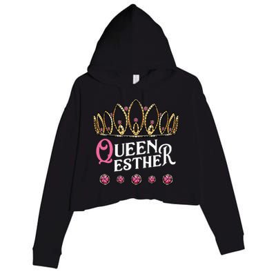 Queen Esther Jewish Purim Costume Humorous Holiday Carnival Crop Fleece Hoodie