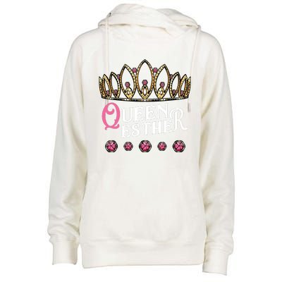 Queen Esther Jewish Purim Costume Humorous Holiday Carnival Womens Funnel Neck Pullover Hood