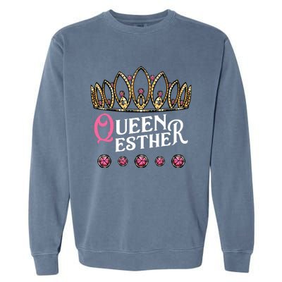 Queen Esther Jewish Purim Costume Humorous Holiday Carnival Garment-Dyed Sweatshirt