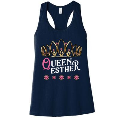 Queen Esther Jewish Purim Costume Humorous Holiday Carnival Women's Racerback Tank