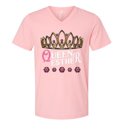 Queen Esther Jewish Purim Costume Humorous Holiday Carnival V-Neck T-Shirt