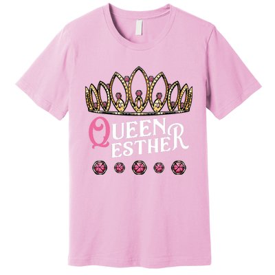 Queen Esther Jewish Purim Costume Humorous Holiday Carnival Premium T-Shirt