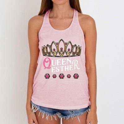 Queen Esther Jewish Purim Costume Humorous Holiday Carnival Women's Knotted Racerback Tank