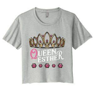 Queen Esther Jewish Purim Costume Humorous Holiday Carnival Women's Crop Top Tee