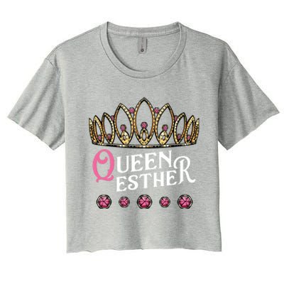 Queen Esther Jewish Purim Costume Humorous Holiday Carnival Women's Crop Top Tee