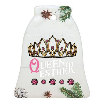 Queen Esther Jewish Purim Costume Humorous Holiday Carnival Ceramic Bell Ornament