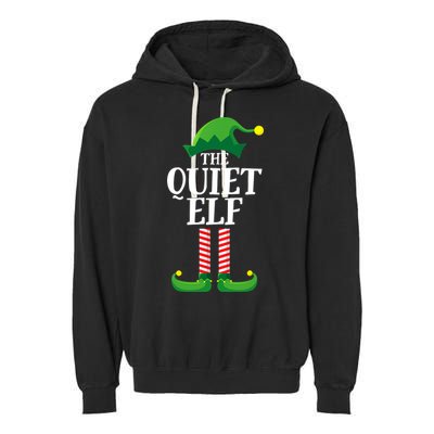 Quiet Elf Matching Family Group Christmas Party Garment-Dyed Fleece Hoodie