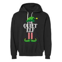 Quiet Elf Matching Family Group Christmas Party Garment-Dyed Fleece Hoodie