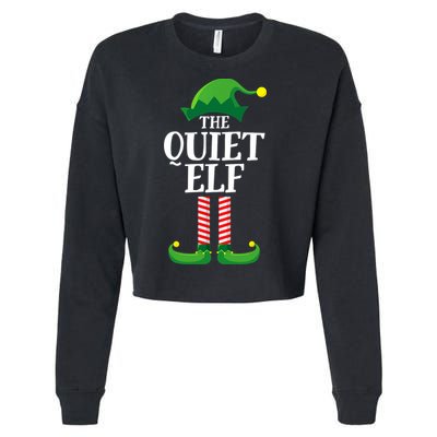 Quiet Elf Matching Family Group Christmas Party Cropped Pullover Crew