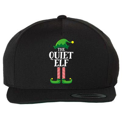 Quiet Elf Matching Family Group Christmas Party Wool Snapback Cap