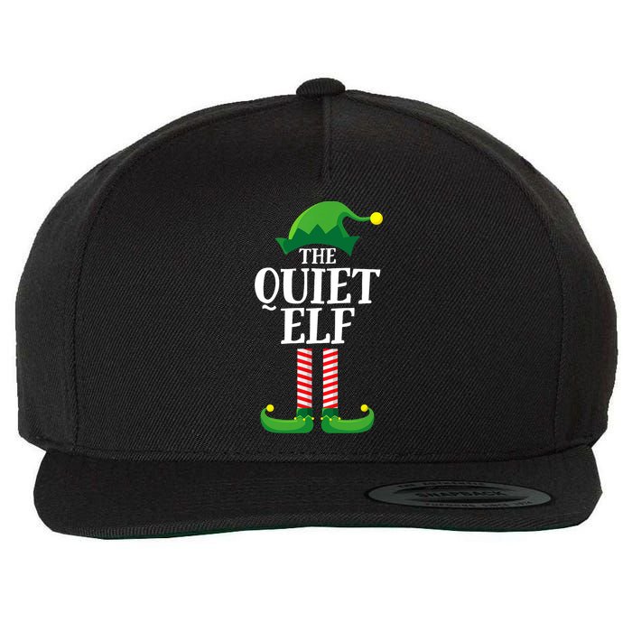 Quiet Elf Matching Family Group Christmas Party Wool Snapback Cap