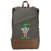 Quiet Elf Matching Family Group Christmas Party Cotton Canvas Backpack
