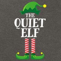 Quiet Elf Matching Family Group Christmas Party Cotton Canvas Backpack