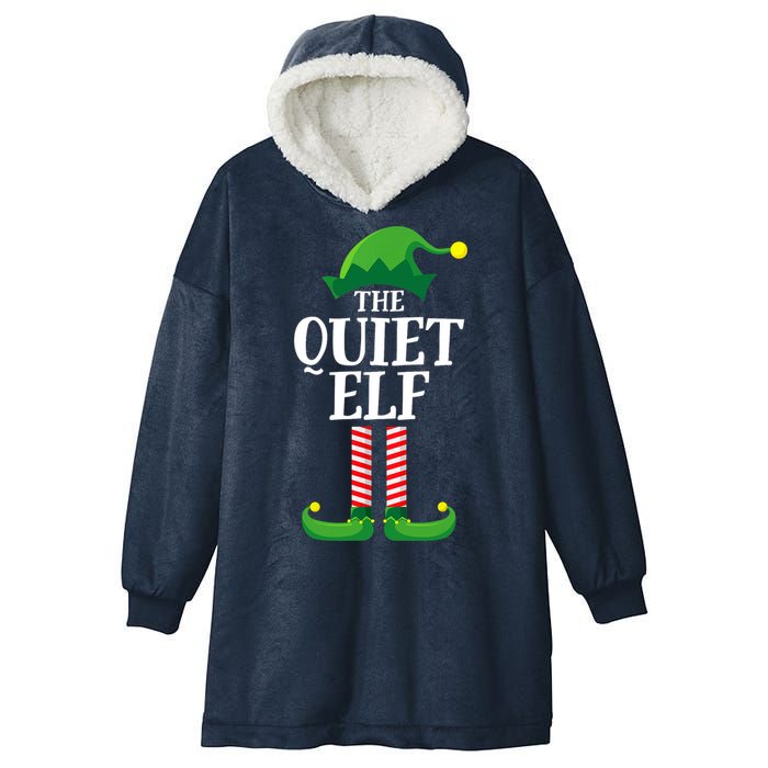 Quiet Elf Matching Family Group Christmas Party Hooded Wearable Blanket