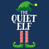 Quiet Elf Matching Family Group Christmas Party Button