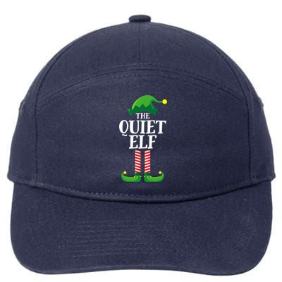 Quiet Elf Matching Family Group Christmas Party 7-Panel Snapback Hat