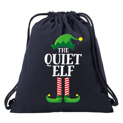 Quiet Elf Matching Family Group Christmas Party Drawstring Bag