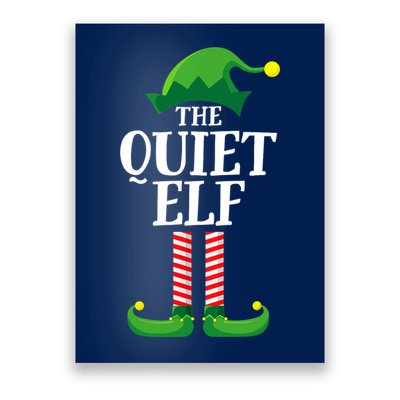 Quiet Elf Matching Family Group Christmas Party Poster