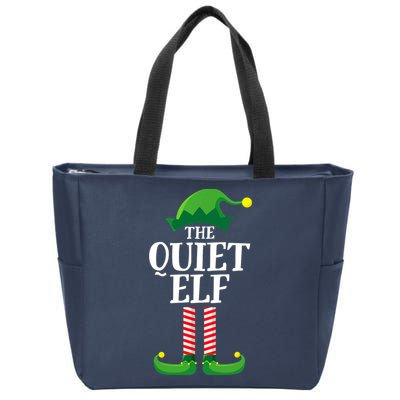 Quiet Elf Matching Family Group Christmas Party Zip Tote Bag
