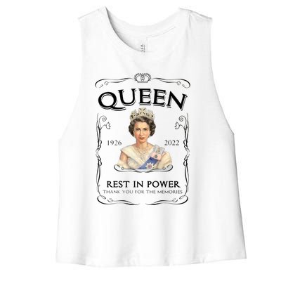 Queen Elizabeth Mug Elizabeth Mug Rip Elizabeth Mug Rip Queen Mug Her Majesty Th Women's Racerback Cropped Tank