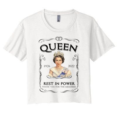 Queen Elizabeth Mug Elizabeth Mug Rip Elizabeth Mug Rip Queen Mug Her Majesty Th Women's Crop Top Tee