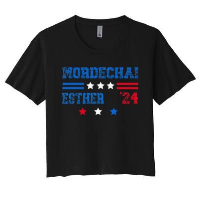 Queen Esther Mordechai 2024 Purim Women's Crop Top Tee