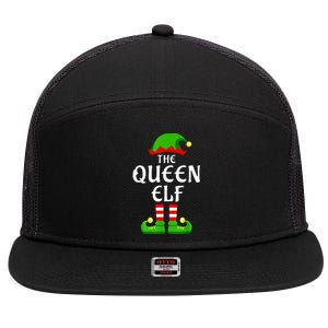 Queen Elf Pajama Matching Group Christmas Holiday 7 Panel Mesh Trucker Snapback Hat