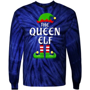 Queen Elf Pajama Matching Group Christmas Holiday Tie-Dye Long Sleeve Shirt