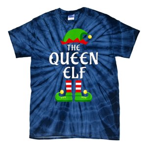 Queen Elf Pajama Matching Group Christmas Holiday Tie-Dye T-Shirt