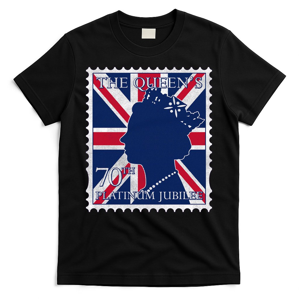 Queen Elizabeth Platinum Jubilee Celebration Queens 70th Anniversary Union Jack T-Shirt
