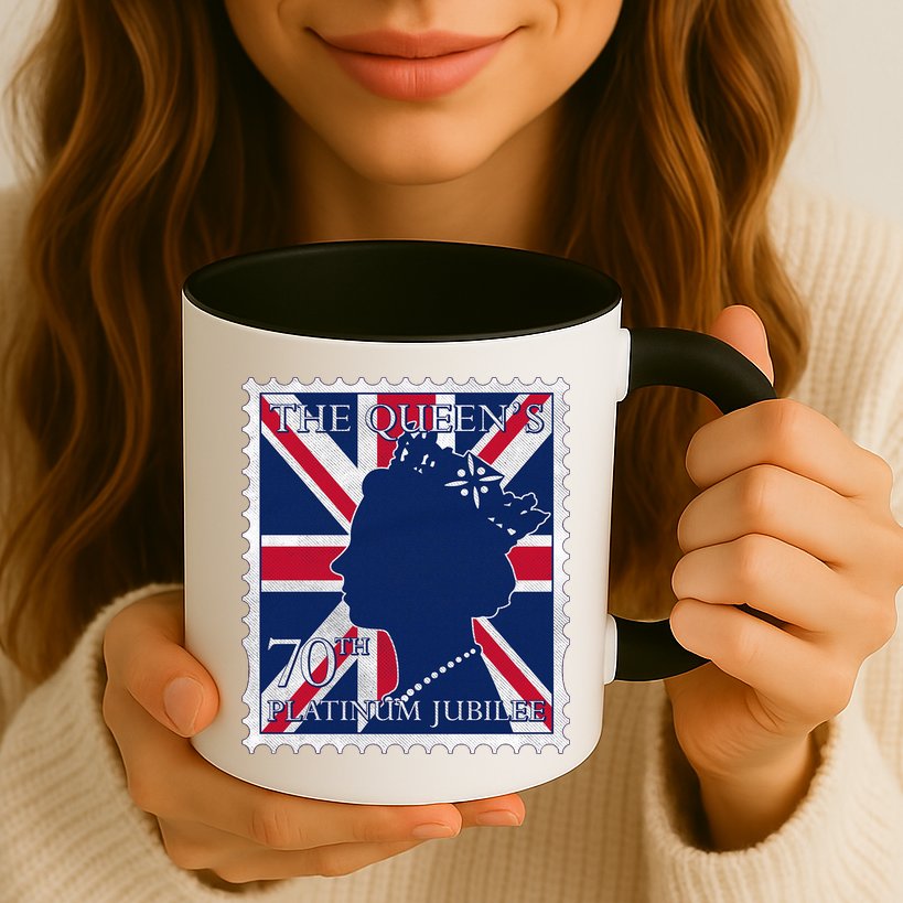 Queen Elizabeth Platinum Jubilee Celebration Queens 70th Anniversary Union Jack Mug