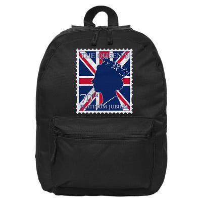 Queen Elizabeth Platinum Jubilee Celebration Queens 70th Anniversary Union Jack 16 in Basic Backpack